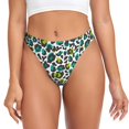 thumbnail image 1 of Balery Green Leopard Tangas de Algodón para Mujer con Estampado – Ropa Interior Sexy, Transpirable, G-string-3X-Large, 1 of 6