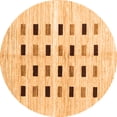 thumbnail image 1 of Ahgly Company Indoor Round Solid Orange Modern Area Rugs, 5' Round, 1 of 1