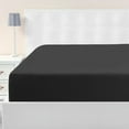 thumbnail image 3 of PiccoCasa Soft 190GSM Full Fitted Sheets 16 Inch Deep Pocket Black, 3 of 7