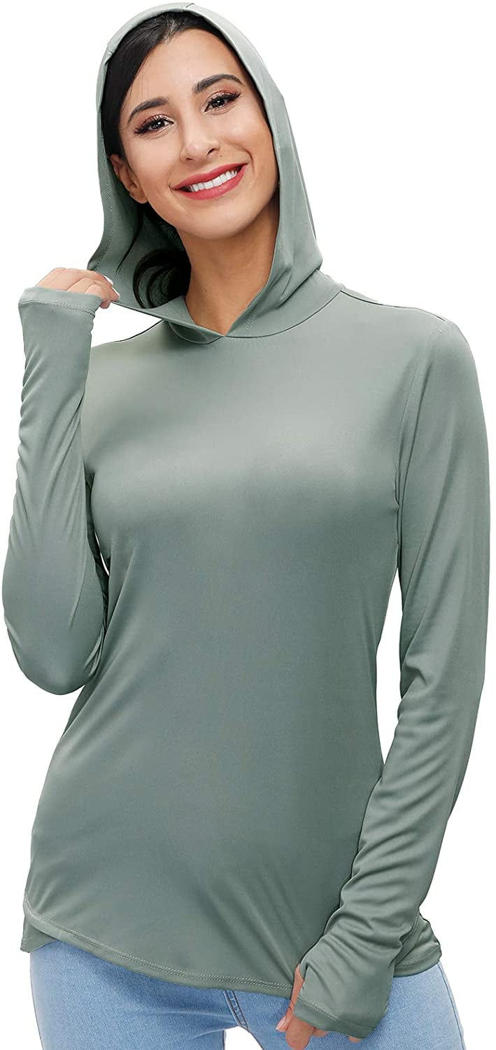 thin long sleeve shirt with hood