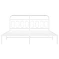 thumbnail image 4 of vidaXL Metal Bed Frame without Mattress with Headboard White 76"x79.9", 4 of 7
