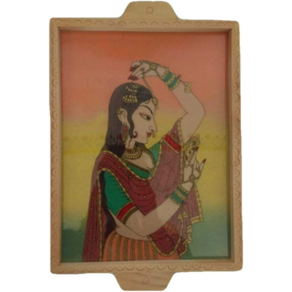 India Meets India Handicraft Wooden Serving Tray Serving Platter, Best Gifting, Made By Awarded Indian Artisan