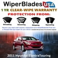 thumbnail image 2 of 2011 Hyundai Elantra Touring Beam Wiper Blades Wipers w/1yr Warranty (Set of 2) (WiperBladesUSA), 2 of 5