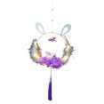 thumbnail image 1 of Naiovety Linterna de festival estilo chino tradicional luz lindo Animal artesanía lámpara colgante decoración para el hogar interior fiesta Artesanía Púrpura Pluma morada, 1 of 6