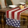 thumbnail image 4 of 4th of July Table Runner Memorial Day Independence Day Stripe Stars Patriotic America Table Decoration Home Kitchen Dining Indoor Holiday Farmhouse Decor, 4 of 6