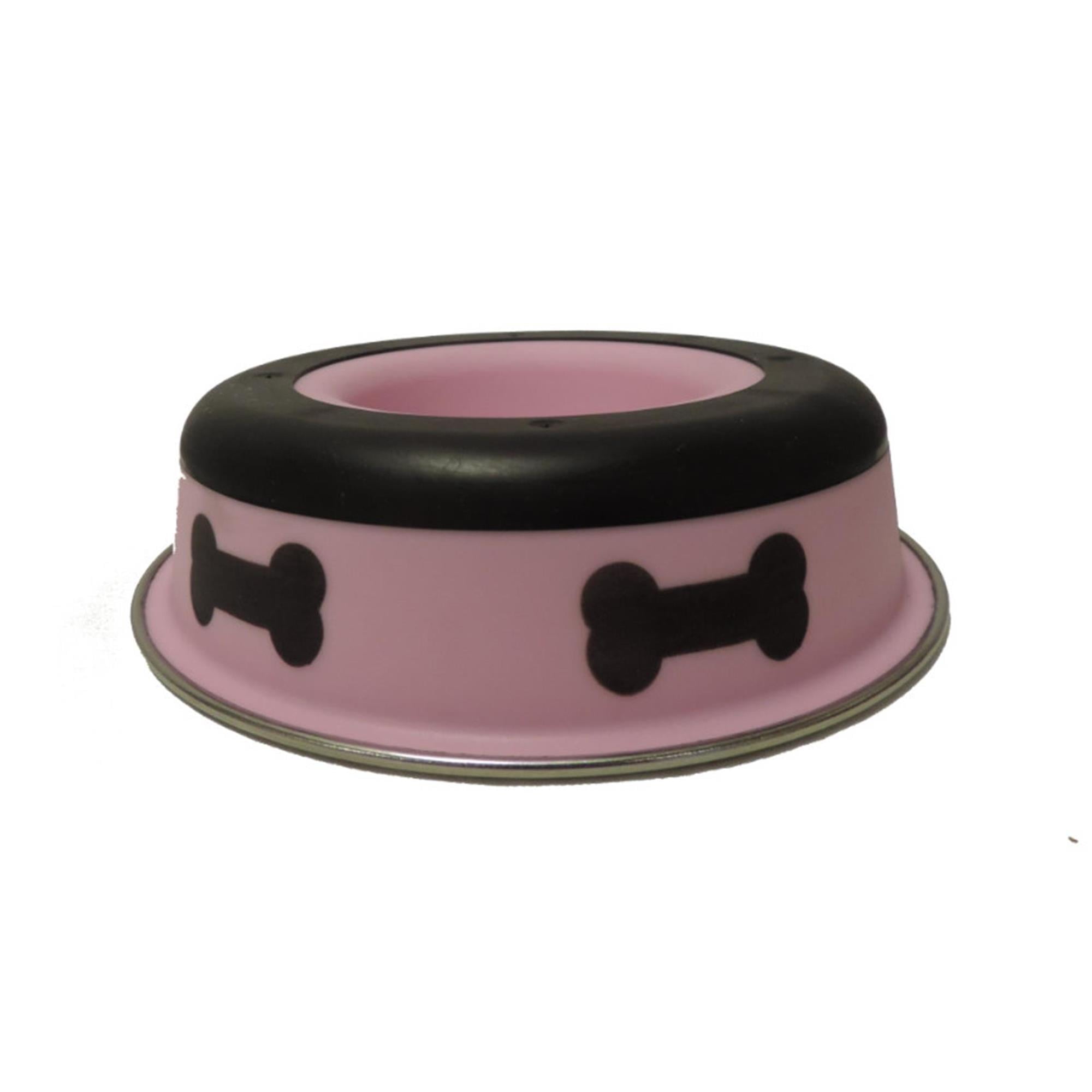 Pefilos 13.5 oz Slow Feeder Spill Proof Pet Bowl with Rubber Base and Bone Design, 6.3"x1.65" Dog Bowls for Small Dogs, Pink Pefilos 13.5 oz Slow Feeder Spill Proof Pet Bowl with Rubber Base and Bone Design, 6.3"x1.65" Dog Bowls for Small Dogs, Pink