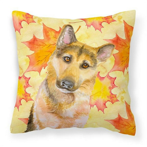 German Shepherd No. 2 Fall Fabric Decorative Pillow