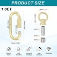 thumbnail image 2 of M10 Fine Thread Lamp Female Loop Holder with M12 Adapter Chain Quick Link, 88 lbs Load Gold Tone, 2 of 7