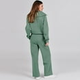 thumbnail image 4 of Mohiass Women 2 Piece Outfits 2025 Fall Fashion Airport Wide Leg Pants Lounge Set Leisure Travel Vacation Clothes Sweatsuits Mint Green XL, 4 of 6