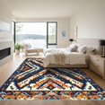 thumbnail image 3 of ODIKA 3'x5' Machine Washable Non-Slip Area Rug, Southwestern Navy Blue High Traffic Rug, Blue, 1058560, 3 of 7