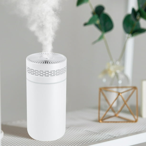 Humidificadores de vapor frío para bebés, silenciosos y pequeños, para mesitas de noche, ahorradores de espacio con LED, humidificador de aire nocturno.