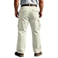 thumbnail image 5 of Cargo Pants for Men Elastic Waist Work Pants with Drawstring Multi Pockets Hiking Lightweight Tactical Trousers White L, 5 of 9