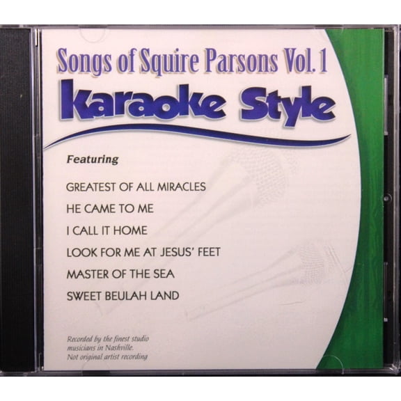 Songs of Squire Parsons Volume 1 Daywind Christian Karaoke Style NEW CD G 6 Songs