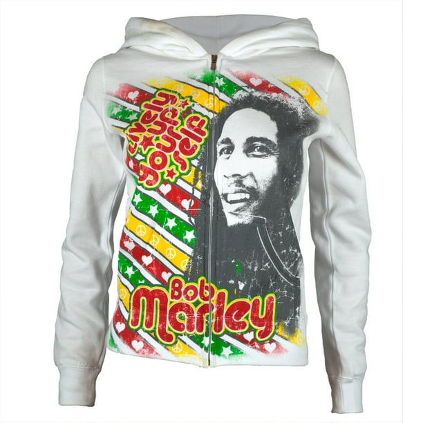 Bob Marley Bob Marley Lively Up Yourself Juniors Zip Up Hoodie X Small Walmart Com Walmart Com