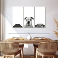 thumbnail image 3 of Elephant Stock Curious Dogs Wall Art - Horizontal Multi Panel Canvas - Living Room Wall Decor - Animal Multi Panel - White And Gray Decor - 57" x 36", 3 of 8