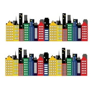 Colorful City skyline Super hero skyline Edible Cake Border 4x10 inchs…