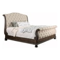 thumbnail image 2 of Benjara Eastern King Bed with Sleigh Headboard and Footboard- Brown and Beige, 2 of 7