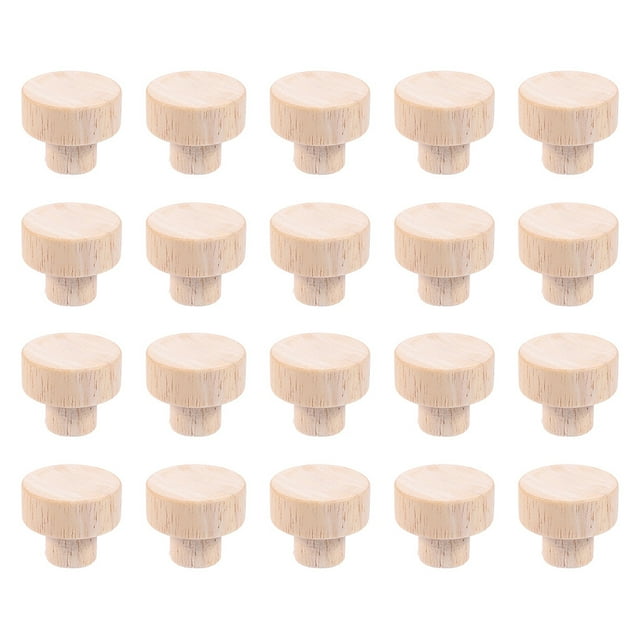 CIMAXIC Light Brown Drawer Pulls with Premium Performance for Home Use on Synthetic Material 20 Pieces,1.38"X1.38"X0.98"