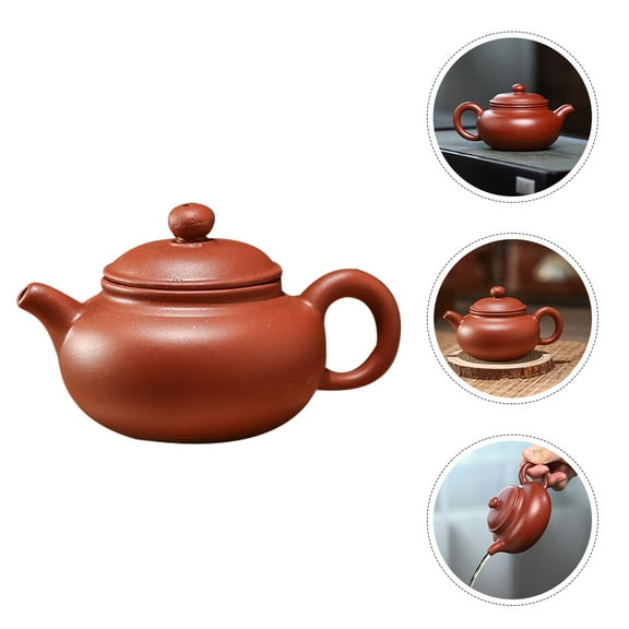 GAXIRE Traditional Chinese Style Teapot Tea Kettle with Ergonomic Handle Easy to Clean for Flower Tea and All Occasions
