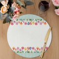 thumbnail image 3 of Spring Tulip Round 13 Inch Placemats Set of 2, Botanical Budding Flowers Green Lattice HeatResistant Non Slip Place Mats for Dining Table, Wipeable Braided Kitchen Table Mats for Housewarming, 3 of 9