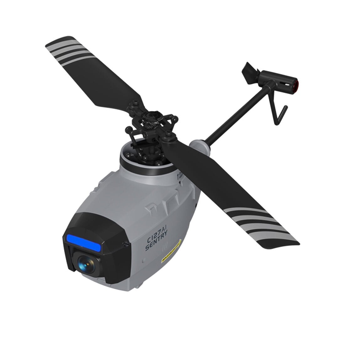 C127AI Single-Rotor Brushless RC Helicopter with 1080P Camera, 2.4G 4CH No Aileron RC Aircraft with Optical Flow, AI Tracking, Altitude Hold - RTF