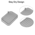thumbnail image 3 of Unique Bargains Soap Dish Soap Cleaning Storage for Bathroom Kitchen Silicone Gray 2 Pcs, 3 of 7