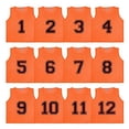 thumbnail image 4 of Athllete DURAMESH Set of 12- Scrimmage Vest/Pinnies/Team Practice Jerseys with Free Carry Bag. Sizes for Children, Youth, Adult and Adult XXL (Flame Orange Numbered, XX-Large), 4 of 4