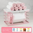 thumbnail image 2 of Small Grocery Bag Holder,Wall Mount Trash Bag Holder Dispenser with Bamboo Top,Suitable for Garbage Bags of 100 Rolls under 13 Gallons,Pink, 2 of 8