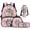 Pink Camouflage Fish, variant on Aplkyhs Camo Bow Duck Kids Backpack Set, 4 Pieces with Lunch Bag, Pencil Case and Water Bottle Holder for Elementary, Middle School and Travel