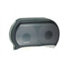 San Jamar Twin 9" Jumbo Tissue Dispenser, 19 x 5 1/4 x 12, Transparent Black Pearl