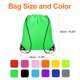 thumbnail image 2 of 16pcs mochila de cuerda de poliéster, bolsa de cincha, verde, 2 of 7