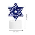 thumbnail image 2 of Hanukkah Tealight Candles Operated LED Flameless Tealight Candles Blue Star of David Menorah Hanukkah Indoor Decorations Table Centerpieces, 2 of 3