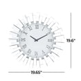 thumbnail image 3 of DecMode 3" Silver Glass Starburst Mirrored Wall Clock, 3 of 8