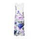 thumbnail image 3 of Vestido de Verano para las Mujeres sin Mangas Lino-Look Impreso Maxi, Suelto Fluido Y Vestido Sexy de Moda para las Mujeres, 3 of 5