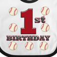thumbnail image 4 of Inktastic First Birthday Baseball Boys Baby Bib, 4 of 4