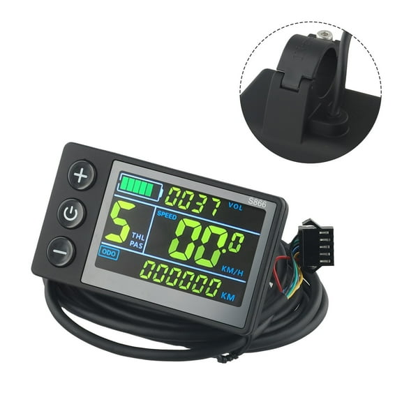 24V 36V 48V Electric Bicycle Colorful S866 LCD Screen Meter Display SM Color Screen Instrument With Six Cores Intelligent LCD
