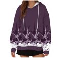 thumbnail image 2 of Wancir Womens Tops Casual Shirts Long Sleeve Hoodie Pullover Blouses Loose Fitting Tees Fashion Clothing Sweatshirts, 2 of 5