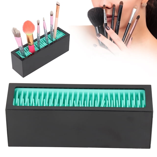 Dioche Makeup Brush Holder Display Silicone Cosmetic Lipstick Holder Box Makeup Storage Box,Makeup Brush Display,Makeup Storage Box