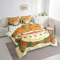 thumbnail image 3 of jejeloiu Christmas Theme Dessert Bedding Comforter Set 7pcs,Cute Cake Coffe Queen Bedding Sets,Sweet Bear Biscuit Queen Sheet Sets For Girls Biys,Luxury Bedroom Decor Reversible, 3 of 8