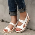 thumbnail image 2 of eczipvz Womens Shoes Womens Sandals Summer Slides Casual Slip on Beach Sandal Outdoor Walking Flats Shoes, 2 of 5