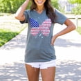 thumbnail image 4 of Women Crew Neck Tops Lady Summer T-Shirt Independence Day Tops Casual Loose Summer Comfy Tops Tee, 4 of 6