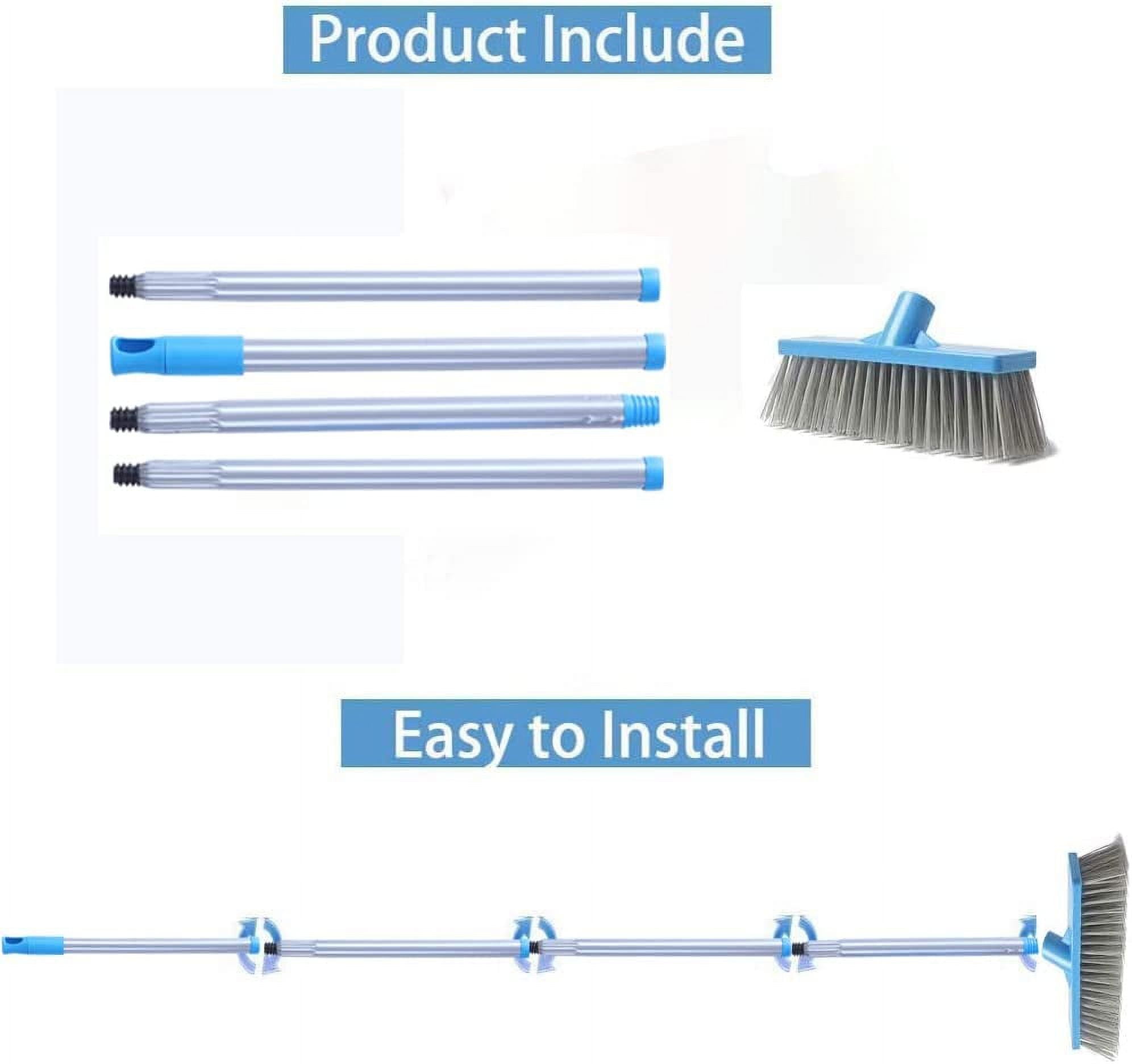 Floor Scrub Brush with Long Handle - 48' Stiff Bristle Shower Deck Brush, Long  Handled Grout Scrubbing Brushes for Cleaning Tile, Bathroom, Tub, Bathtub  and Pat - China Deck Scrub and Sweeping