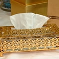 thumbnail image 4 of Funda para pañuelos, color dorado intenso, hecha a mano, 25 x 7,5 cm, 4 of 4