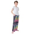 thumbnail image 3 of FORMRS Boys Pajama Pants with Pockets Size 11-12Y Kids Lounge Sleep Bottoms, Purple UFO, 3 of 8