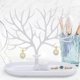 thumbnail image 5 of Tree-shaped jewelry hanger with tray, tree-shaped jewelry holder, jewelry organizer, display holder for necklaces, earrings, bracelets and rings, 5 of 5