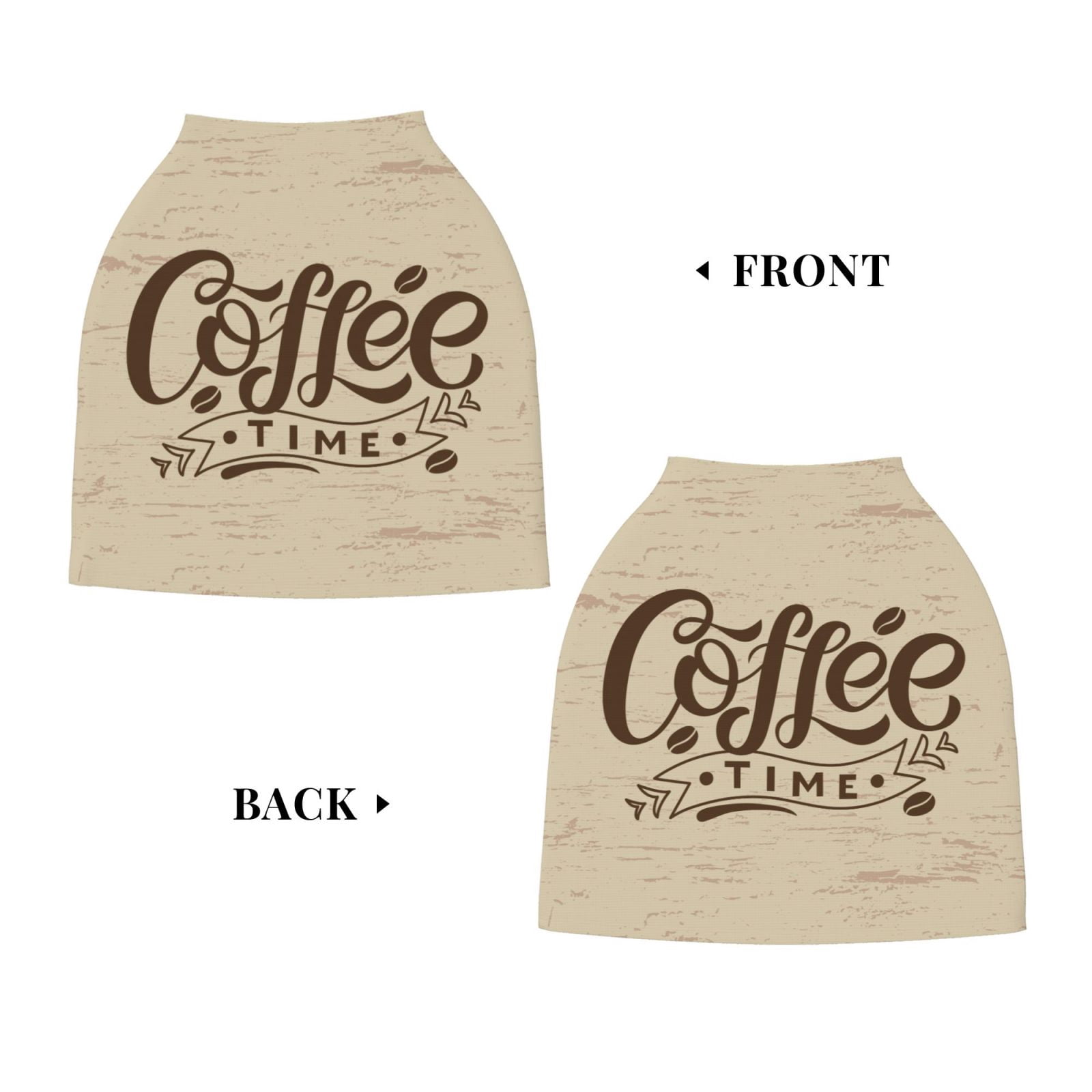 Fotbe Coffee Time (2) Pattern Car Seat Covers for Babies, Nursing Breastfeeding Cover Infant Carseat Canopy, Soft Stretchy Carrier Cover