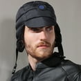 thumbnail image 4 of Gorro de esquí cálido de invierno, gorro impermeable cálido con solapa para las orejas para caza, Camping, motociclismo, 4 of 5