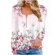 thumbnail image 1 of Camiseta con cremallera de manga larga de otoño informal suelta con estampado de mujer Fridja  hj2769, 1 of 5