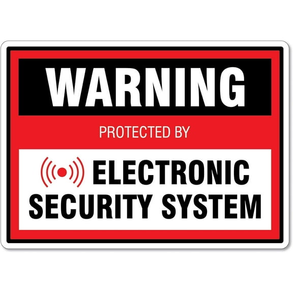 Alarm Sign – Warning Protected By Electronic Security System Warning Signs Crime Prevention Signs Metal Tin Sign 8x12 Inches Caution Danger Safety Security Warning Notice Signs
