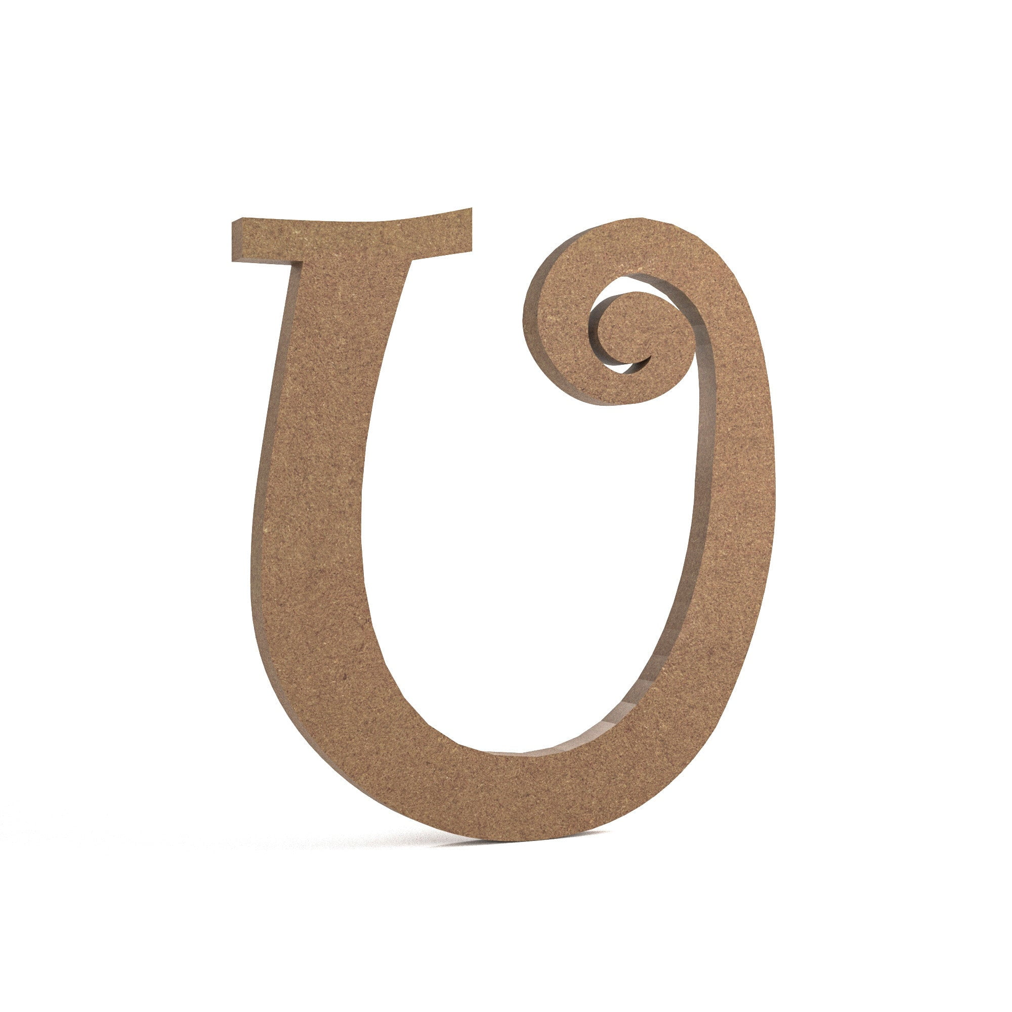 6" Curly Wooden Letters Premium MDF Wood Wall Letters